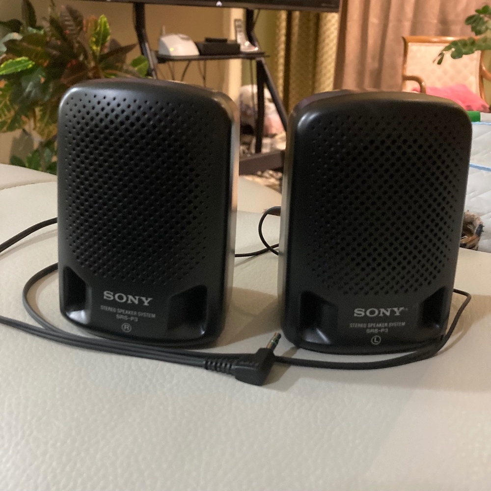 Sony SRS-P3 Mini Speaker System, Black, 3.5mm Aux. jack